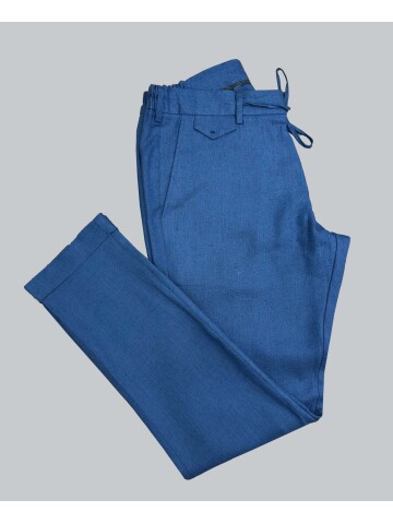 SUIT SARTORIA BLUE LINEN TROUSERS 1154