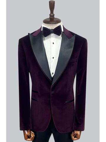 SUIT SARTORIA PURPLE VELVET TUXEDO 5661
