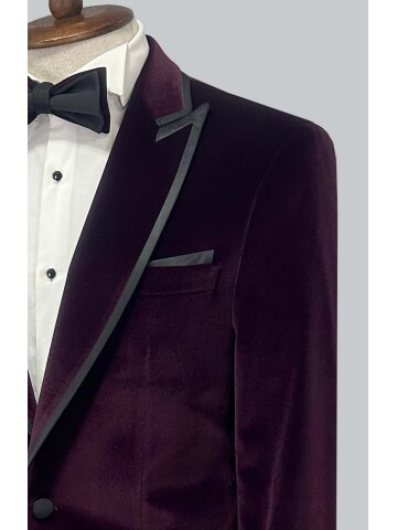 SUIT SARTORIA PURPLE VELVET TUXEDO 5663