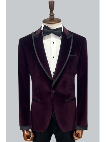 SUIT SARTORIA PURPLE VELVET TUXEDO 5663