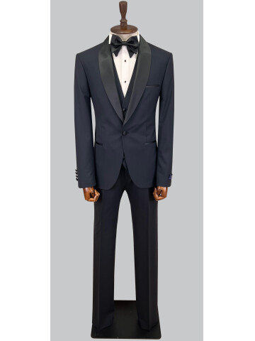SUIT SARTORIA NAVY BLUE WOOL TUXEDO 5625