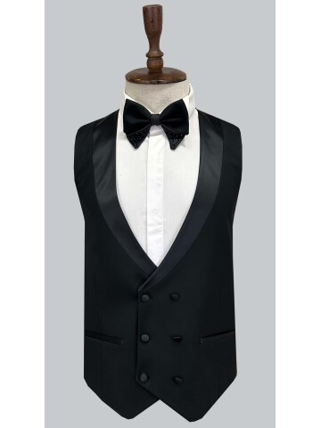 SUIT SARTORIA SİVRİ YAKA SİYAH TAŞLI DAMATLIK 5700