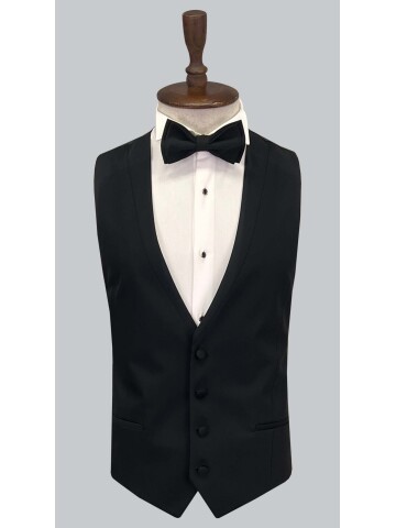 SUIT SARTORIA BLACK REMOVABLE LAPEL TUXEDO 5641