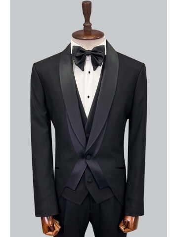 SUIT SARTORIA BLACK TUXEDO 5619