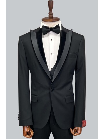 SUIT SARTORIA BLACK TUXEDO 5072