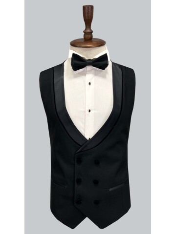 SUIT SARTORIA SİYAH SİVRİ YAKA DAMATLIK 5659