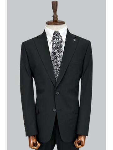 SUIT SARTORIA BLACK WOOL SUIT 2001/82