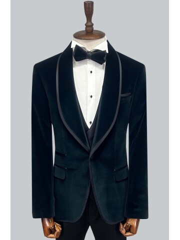 SUIT SARTORIA GREEN VELVET TUXEDO 5662