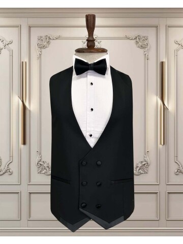 SUIT SARTORIA SİYAH SİVRİ ÇIKMA YAKA DAMATLIK 5063