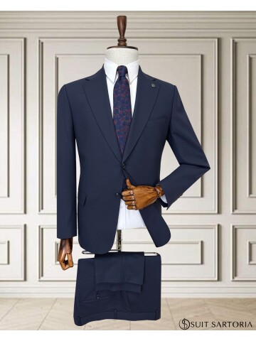 Navy Blue 4 Drop Mens Suit