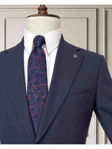 Navy Blue 4 Drop Mens Suit