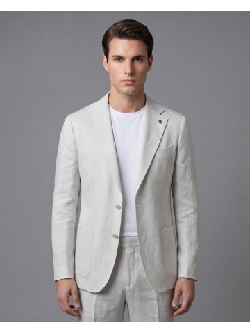 Light Grey Comfort Fit Notch Lapel Patch Pocket Suit