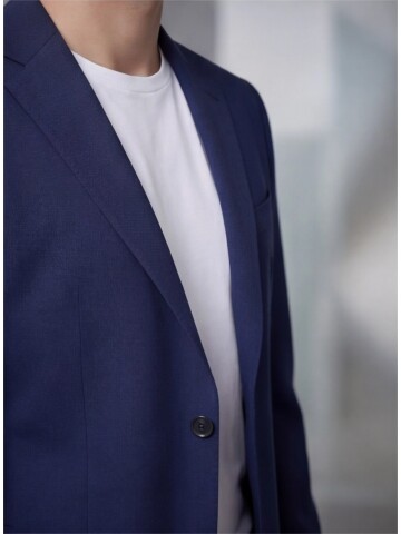 Açık Lacivert Mono Yaka Performans Takım Elbise