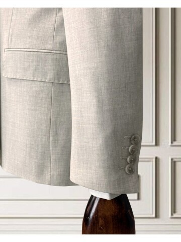 Beige Double-Breasted Men’s Suit