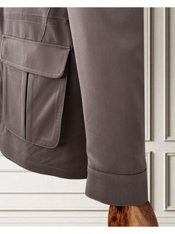 Kahverengi Safari Model Dört Cepli Takım Elbise