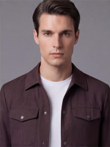 Koyu Kahverengi İki Cep Çıt Çıt Kapaklı Performans Takım Elbise