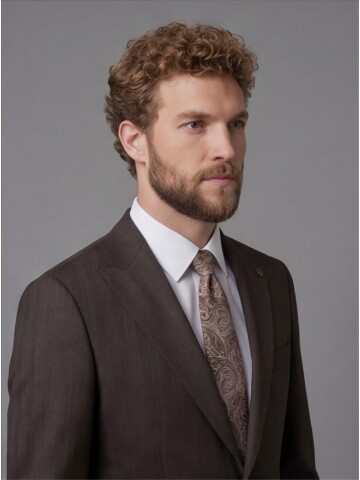 Dark Brown Peak Lapel Comfort Fit Fully Lined Suit