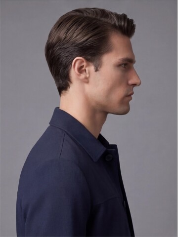 Lacivert Gömlek Yaka Spor Takım Elbise