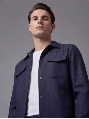 Lacivert İki Cep Çıt Çıt Kapaklı Performans Takım Elbise