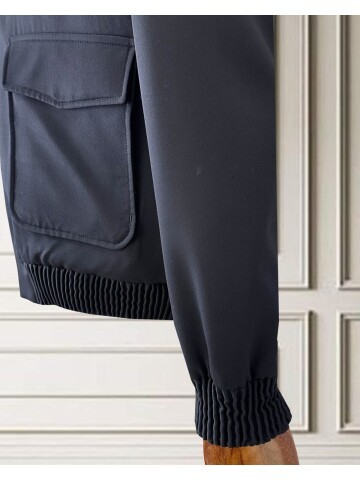 Lacivert Safari Model Spor Takım Elbise