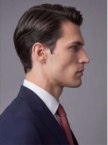 Lacivert Sivri Yaka İki Düğmeli Slim Fit Takım Elbise