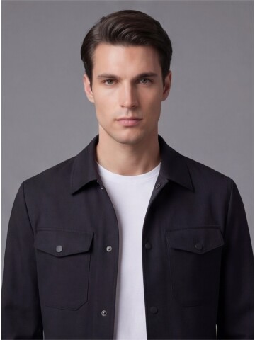 Siyah İki Cep Çıt Çıt Kapaklı Performans Takım Elbise