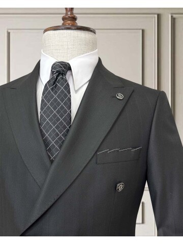ck Pinstripe Double-Breasted Suit