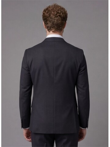 Black Peak Lapel Comfort Fit Mens Suit