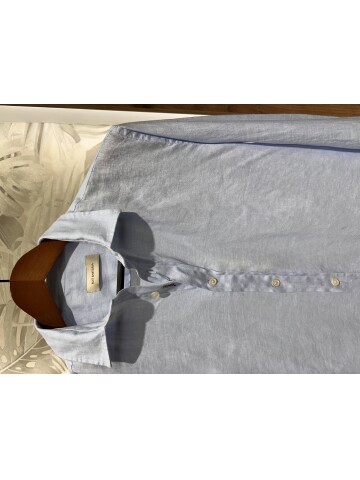 SUIT SARTORIA LIGHT BLUE LINEN SHIRT 6109