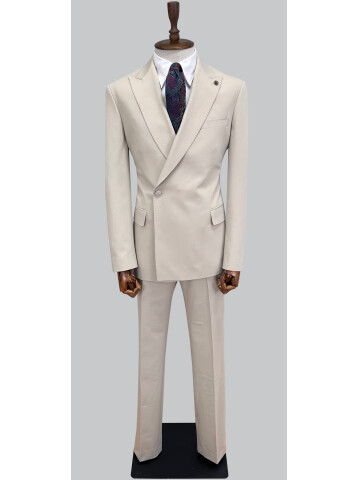 SUIT SARTORIA BEIGE DOUBLE BREASTED SUIT 2001/89