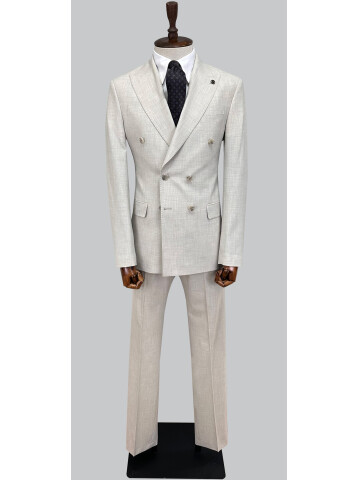 SUIT SARTORIA BEIGE DOUBLE-BREASTED SUIT 2002/48