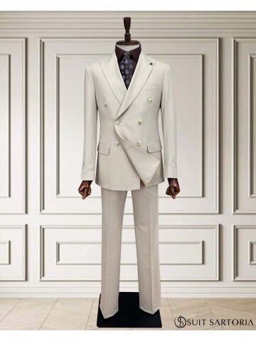 SUIT SARTORIA BEIGE DOUBLE-BREASTED SUIT 252016