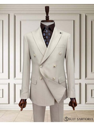 SUIT SARTORIA BEIGE DOUBLE-BREASTED SUIT 252016