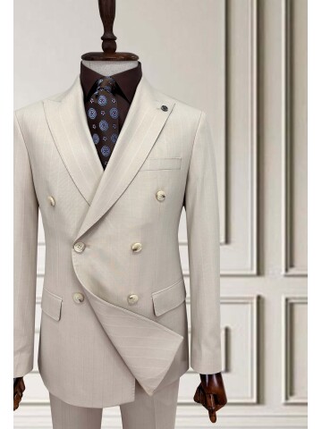 SUIT SARTORIA BEIGE DOUBLE-BREASTED SUIT 252016