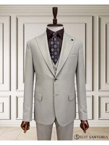 SUIT SARTORIA BEJ YELEKLİ TAKIM ELBİSE 252014