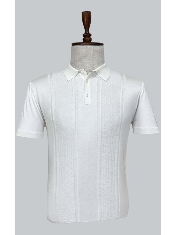SUIT SARTORIA WHITE SHORT SLEEVE KNITWEAR T-SHIRT 9031
