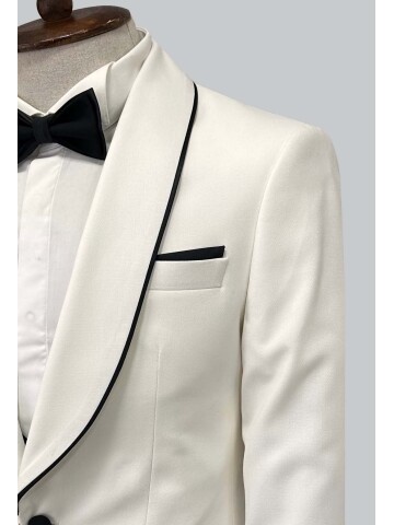 SUIT SARTORIA WHITE SHAWL COLLOR TUXEDO 5723