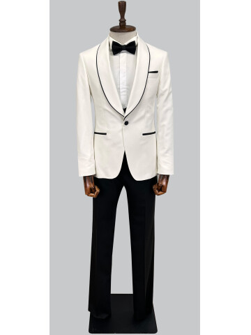 SUIT SARTORIA WHITE SHAWL COLLOR TUXEDO 5723