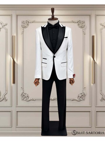 SUIT SARTORIA WHITE PEAK COLLAR TUXEDO 5712