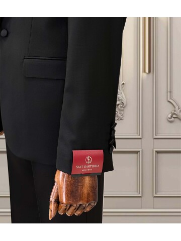 SUIT SARTORIA ÇIKMA YAKA SİYAH DAMATLIK 5063
