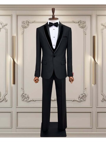 SUIT SARTORIA ÇIKMA YAKA SİYAH DAMATLIK 5063