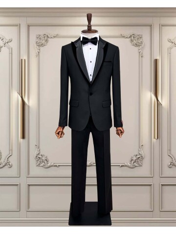 SUIT SARTORIA ÇIKMA YAKA SİYAH DAMATLIK 5063