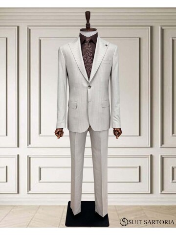 SUIT SARTORIA STRIPED BEIGE SUIT 252015