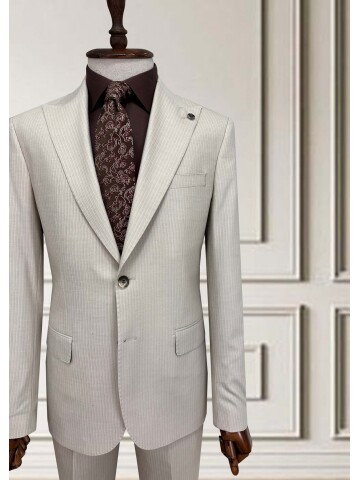 SUIT SARTORIA STRIPED BEIGE SUIT 252015