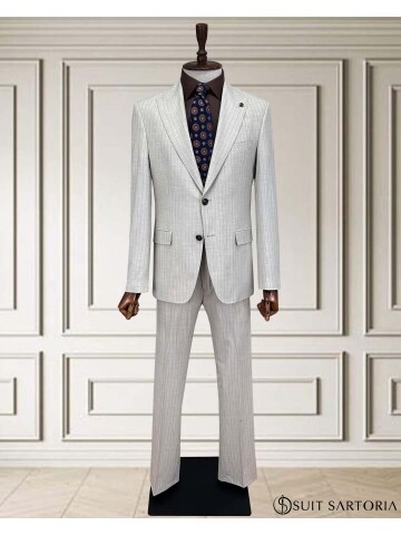 SUIT SARTORIA STRIPED BEIGE SUIT 252024