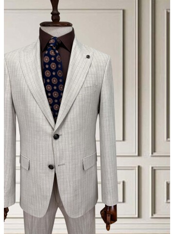 SUIT SARTORIA STRIPED BEIGE SUIT 252024