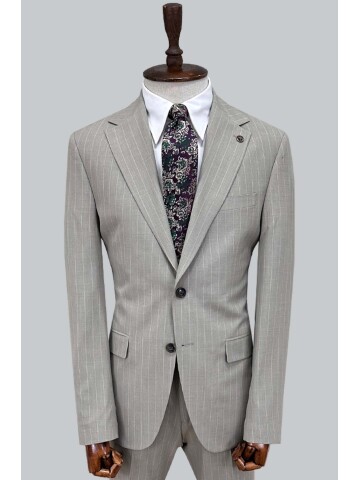SUIT SARTORIA STRIPED BEIGE SUIT 252026