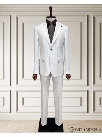 SUIT SARTORIA STRIPED WHITE SUIT 252015