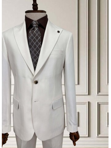 SUIT SARTORIA STRIPED WHITE SUIT 252015