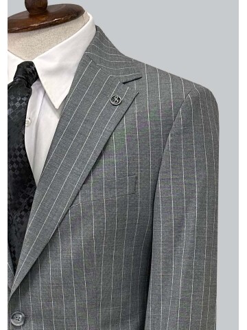 SUIT SARTORIA ÇİZGİLİ GRİ TAKIM ELBİSE 2002/50